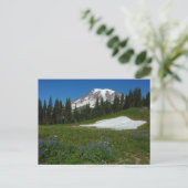 Mount Rainier, Wildflower en Snow Briefkaart (Staand voorkant)