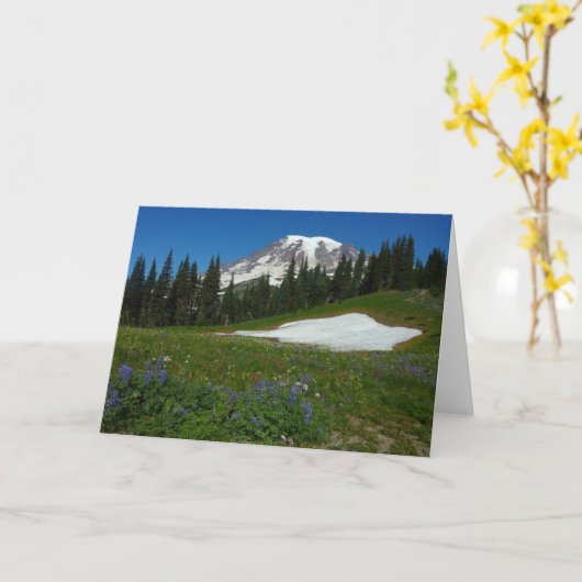 Mount Rainier, Wildflower en Snow Kaart (Gele Bloem)