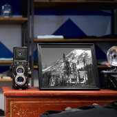 Mount Rainier Zwart-wit Foto Afdruk