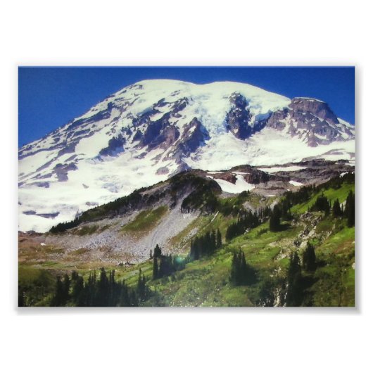 Mount Ranier Foto Afdruk (Voorkant)