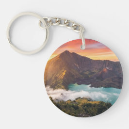 Mount Rinjani Volcano Crater Sunrise Keychains Sleutelhanger