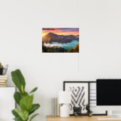 Mount Rinjani Volcano Crater Sunrise Wall Art Poster (Thuiskantoor)