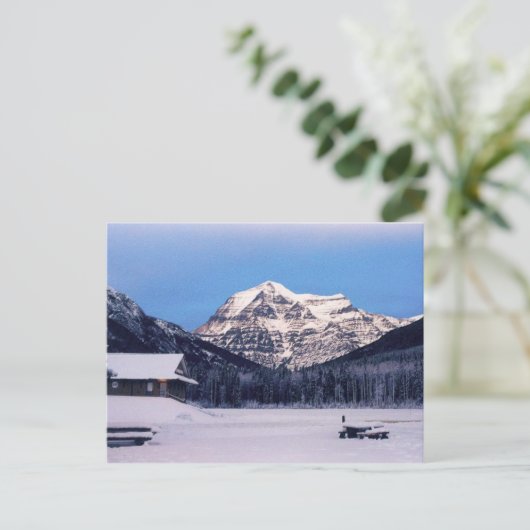 Mount Robson in Winter Briefkaart (Staand voorkant)
