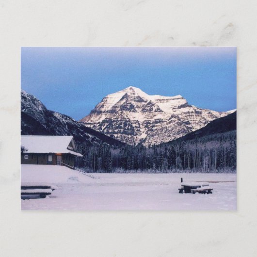 Mount Robson in Winter Briefkaart (Voorkant)
