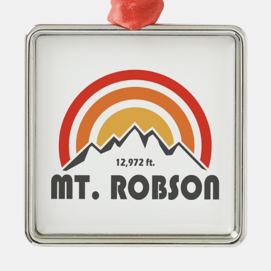 Mount Robson Metalen Ornament (Voorkant)