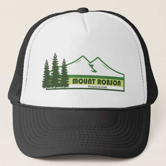 Mount Robson Provincial Park Groene Strepen Trucker Pet (Voorkant)