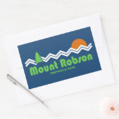Mount Robson Provincial Park Retro Rechthoekige Sticker (Envelop)