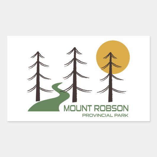 Mount Robson Provincial Park Trail Rechthoekige Sticker (Voorkant)