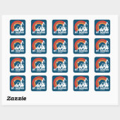 Mount Robson Sun Eagle Vierkante Sticker (Vel)
