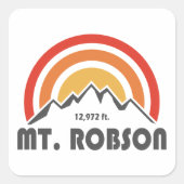 Mount Robson Vierkante Sticker (Voorkant)