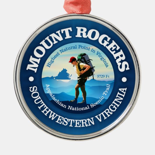 Mount Rogers (C) Metalen Ornament (Voorkant)
