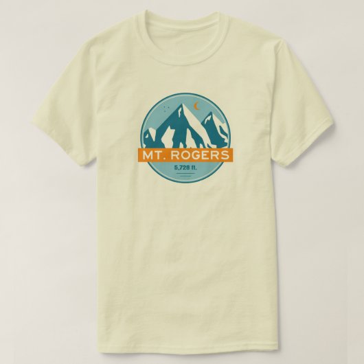 Mount Rogers Virginia sterren maan T-shirt (Design voorkant)