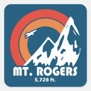 Mount Rogers Virginia Sun Eagle Vierkante Sticker