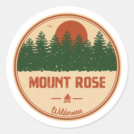 Mount Roos Wilderness Nevada Ronde Sticker (Voorkant)