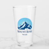 Mount Rose Nevada berg Skioord bierglas Glas (Voorkant)