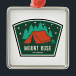 Mount Rose Wilderness Nevada Camping Metalen Ornament<br><div class="desc">Mount Rose is a wilderness that borders on being urban,  with parts running right to the edge of Reno Nevada. Proximity to the city leads many visitors to trails like Mount Rose,  which receives over 100 people daily.</div>