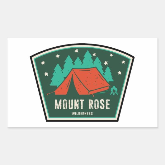 Mount Rose Wilderness Nevada Kamperen Rechthoekige Sticker (Voorkant)
