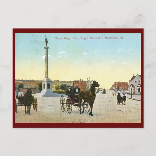 Mount Royal Ave., Baltimore  Briefkaart (Voorkant)