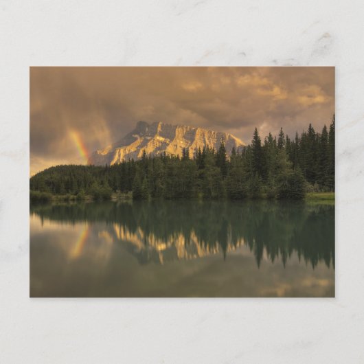 Mount Rundle Rainbow, Cascade Ponds Briefkaart (Voorkant)