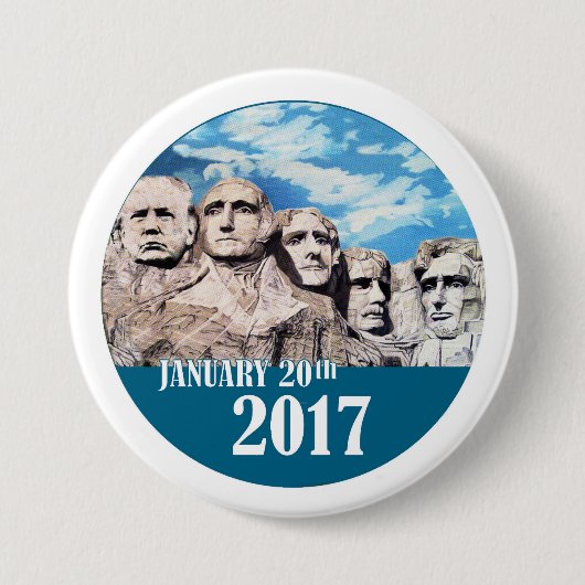 Mount Rushmore, 20 januari 2017 Ronde Button 7,6 Cm (Voorkant)