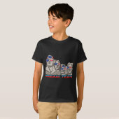 Mount Rushmore 4 juli grappig patriottisch preside T-shirt (Voorkant volledig)