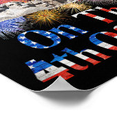 Mount Rushmore 4 juli Vonken Spatten Rond Poster (Hoek)