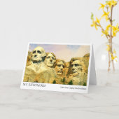 Mount Rushmore Afstudeerkaart – Aangepaste Naam Ci Kaart (Gele Bloem)