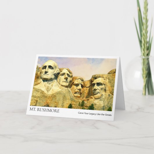 Mount Rushmore Afstuderen Kaart – Aangepaste naam (Voorkant)