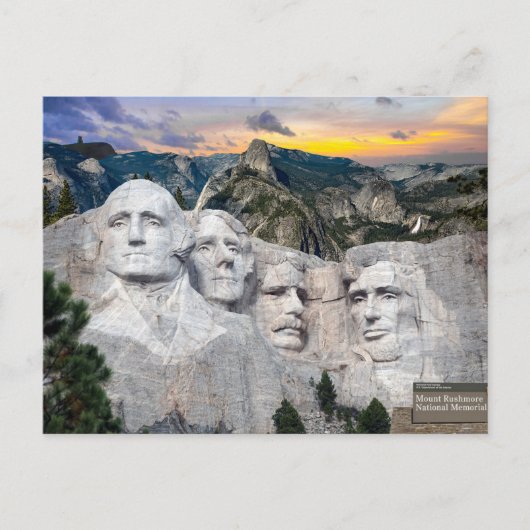 Mount Rushmore Amerika's Presidenten   Briefkaart (Voorkant)