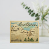Mount Rushmore Ansichtkaart Vintage Nationaal Monu Briefkaart (Staand voorkant)