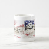 Mount Rushmore Aquarel met Amerikaanse Vlag Koffiemok (Center)