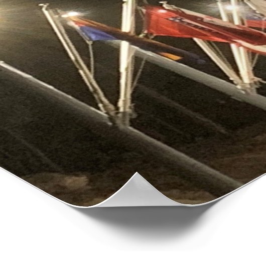 Mount Rushmore bij nacht Poster (Hoek)