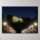 Mount Rushmore bij nacht Poster (Voorkant)