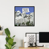 Mount Rushmore Cartoon Poster (Thuiskantoor)