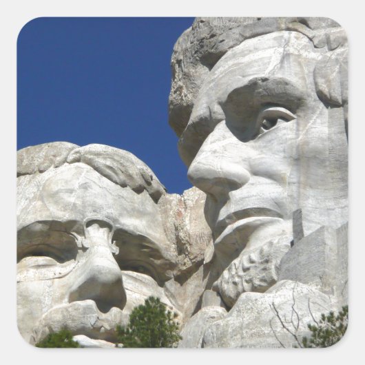 Mount Rushmore Detail Vierkante Sticker (Voorkant)