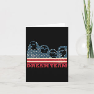 Mount Rushmore Dream Team Patriottische Vlag Ameri Kaart