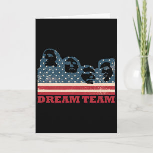 Mount Rushmore Droom Team Patriottische Usa Vlag A Kaart