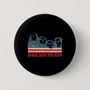 Mount Rushmore Droom Team Patriottische Usa Vlag A Ronde Button 5,7 Cm