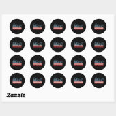 Mount Rushmore droomteam patriottische Amerikaanse Ronde Sticker (Vel)