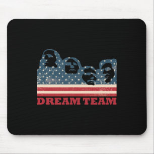 Mount Rushmore droomteam patriottische Usa-vlag Am Muismat