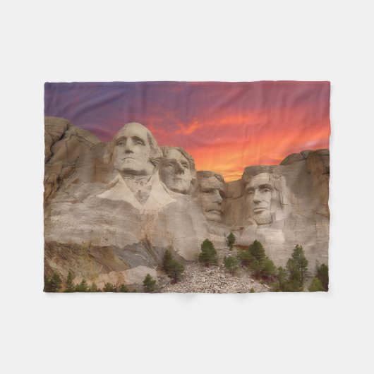 Mount Rushmore Fleece Blanket (Voorkant (Horizontaal))