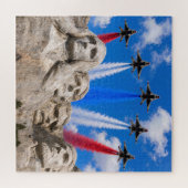 Mount Rushmore gevechtsvliegtuig overvlieg Legpuzzel (Horizontaal)