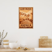 Mount Rushmore - God Bless America Poster (Keuken)