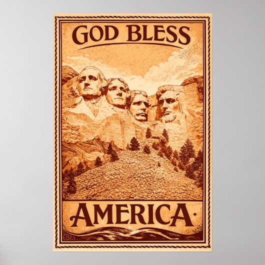 Mount Rushmore - God Bless America Poster (Voorkant)