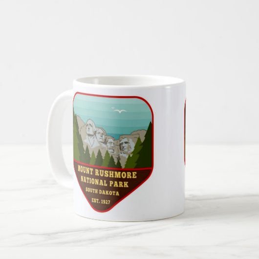  Mount Rushmore illustratie Koffiemok (Voorkant links)