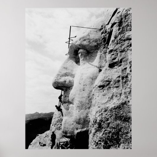 Mount Rushmore in aanbouw Poster (Voorkant)