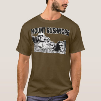 Mount Rushmore in zwart-wit T-shirt