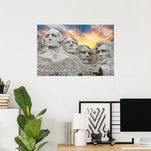 Mount Rushmore, Keystone, South Dakota Poster (Thuiskantoor)
