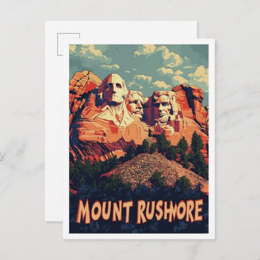 Mount Rushmore Keystone South Dakota Verenigde Sta Briefkaart (Voorkant / Achterkant)