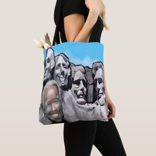 Mount Rushmore met Biden Canvas tas (Dichtbij)